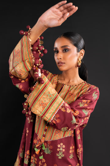 Alkaram Studio FC-C-22D-24-Maroon Online Shopping